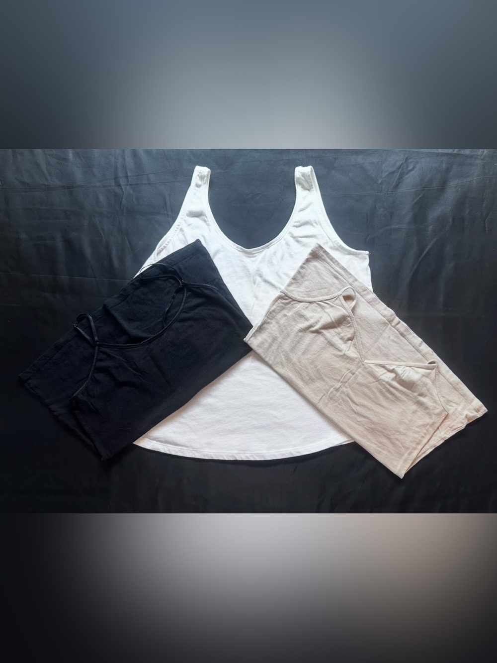 #C-26 Lot of Women's Tank Tops - White, Black, Beige and Orange